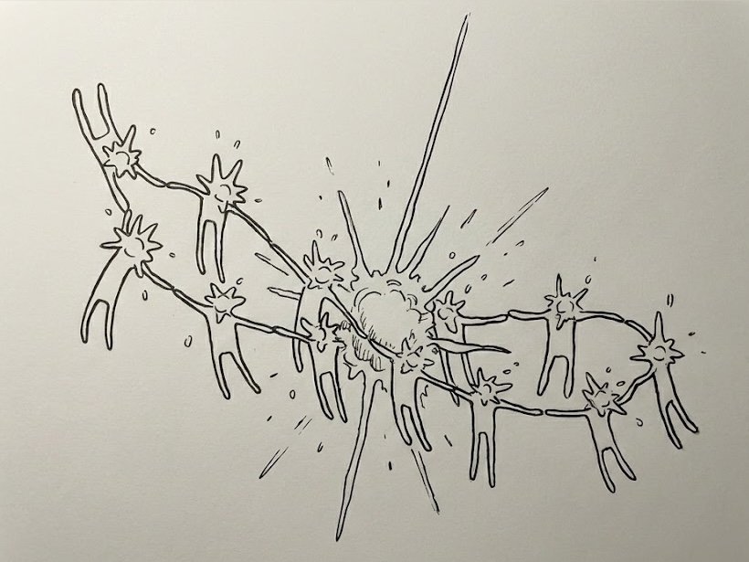 Hand in hand illustration